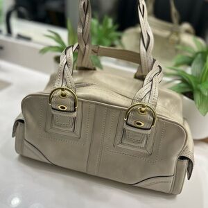 COACH Cream Leather Handbag